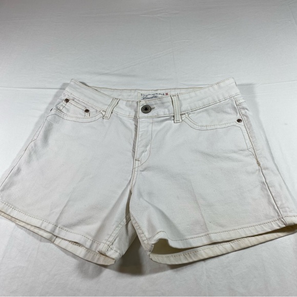 Levi’s Strauss Honestly Made Shorts Low Rise Size 10 White Jean Shorts S… - Picture 2 of 10